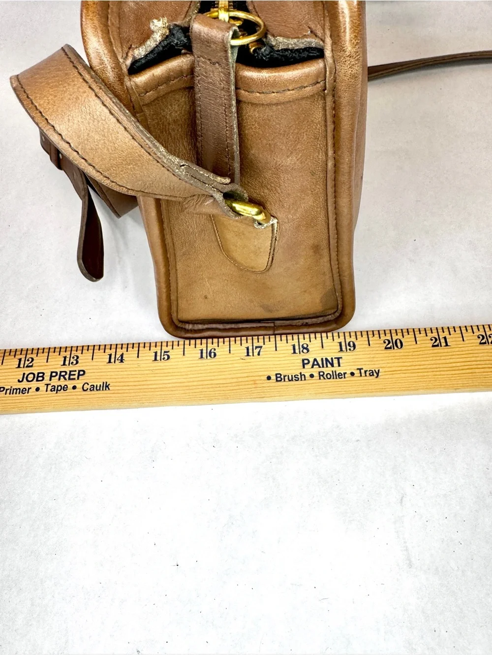 Coach Tan Leather Messenger Bag